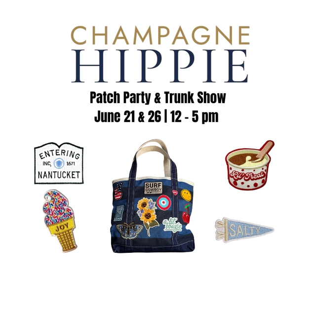 Champagne Hippie Custom Boat Totes and Patch Bar