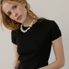 The Pointelle Baby Tee-Jet