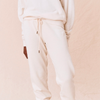 The Cropped Sweatpant- Washed White
