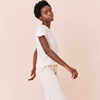 The Cropped Sweatpant- Washed White