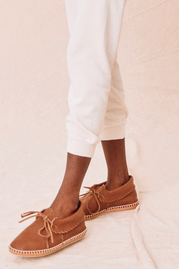 The Cropped Sweatpant- Washed White