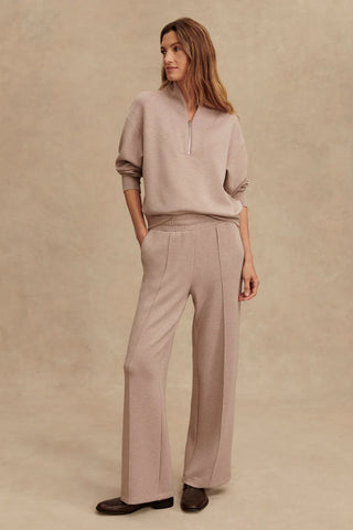 The Wide Leg Pant 28-Taupe Marl