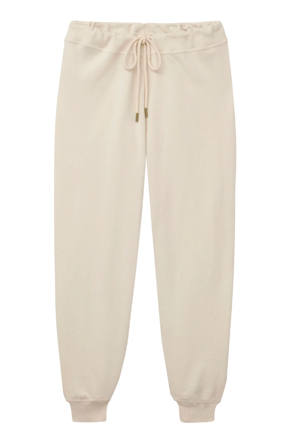 The Cropped Sweatpant- Washed White