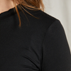 Dionne - 90's Jersey Long Sleeve Baby Tee - True Black