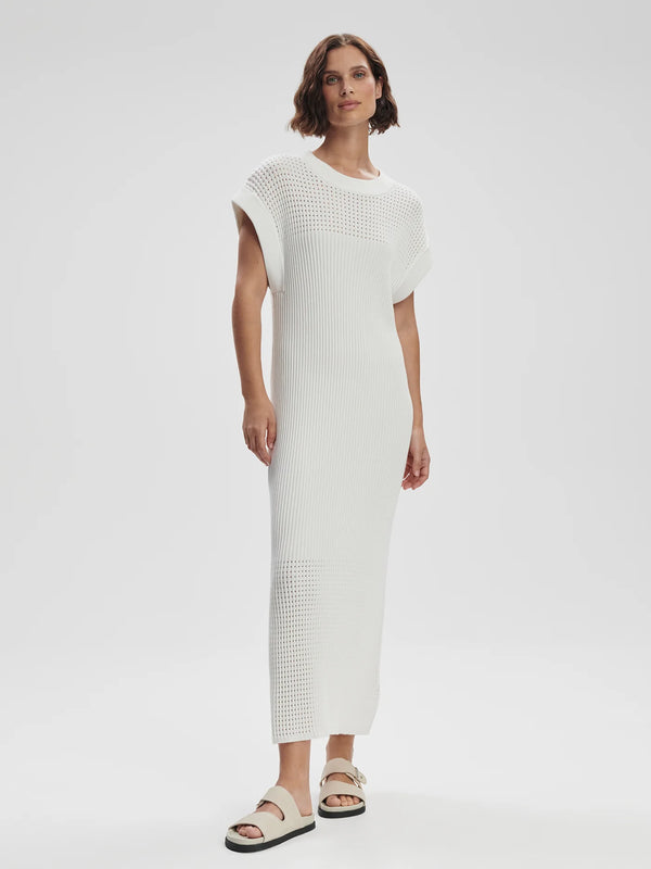 Cheston Relaxed Knit Dress - White