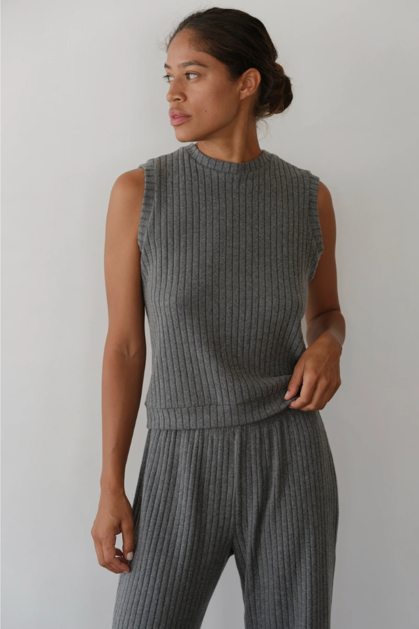 Sweater Rib Shell - Charcoal Grey