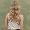 The Beaded Slim Tank-Washed White