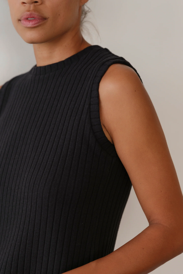 Sweater Rib Shell - Jet