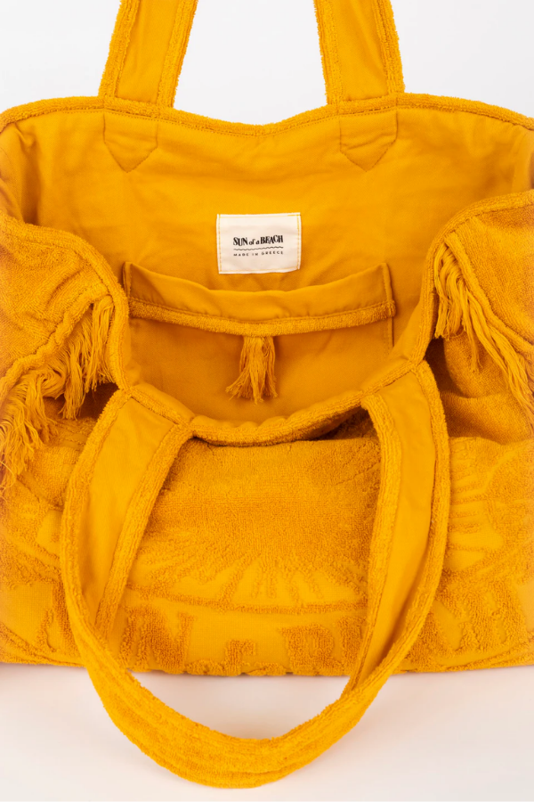 Terry Tote Beach Bag-Sunflower