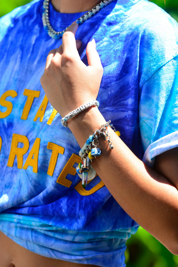 I Need A Vacation Bracelet- Sky Blue