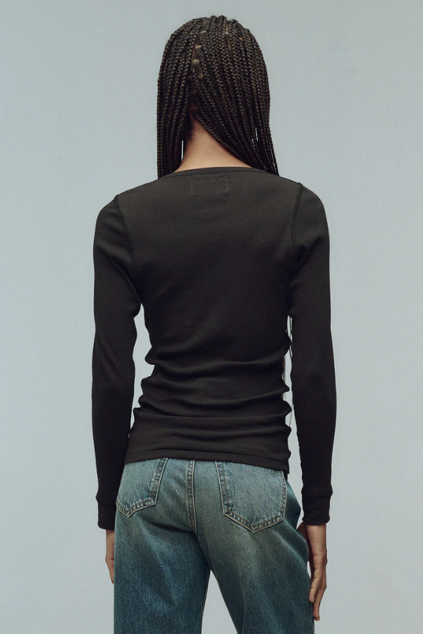 Rib Henley - Black
