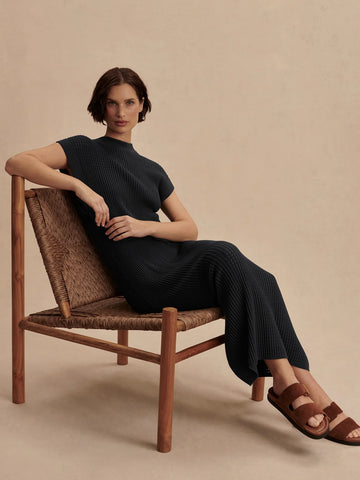 Cheston Relaxed Knit Dress - Black