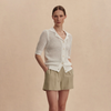 Ellie Knit Shirt-White