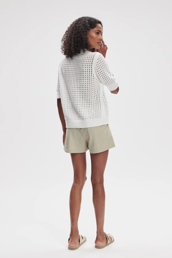 Ellie Knit Shirt-White