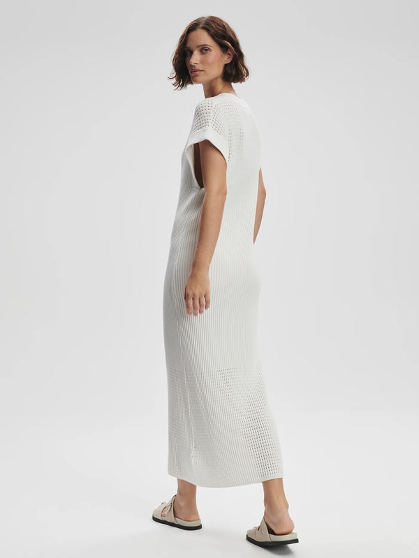 Cheston Relaxed Knit Dress - White