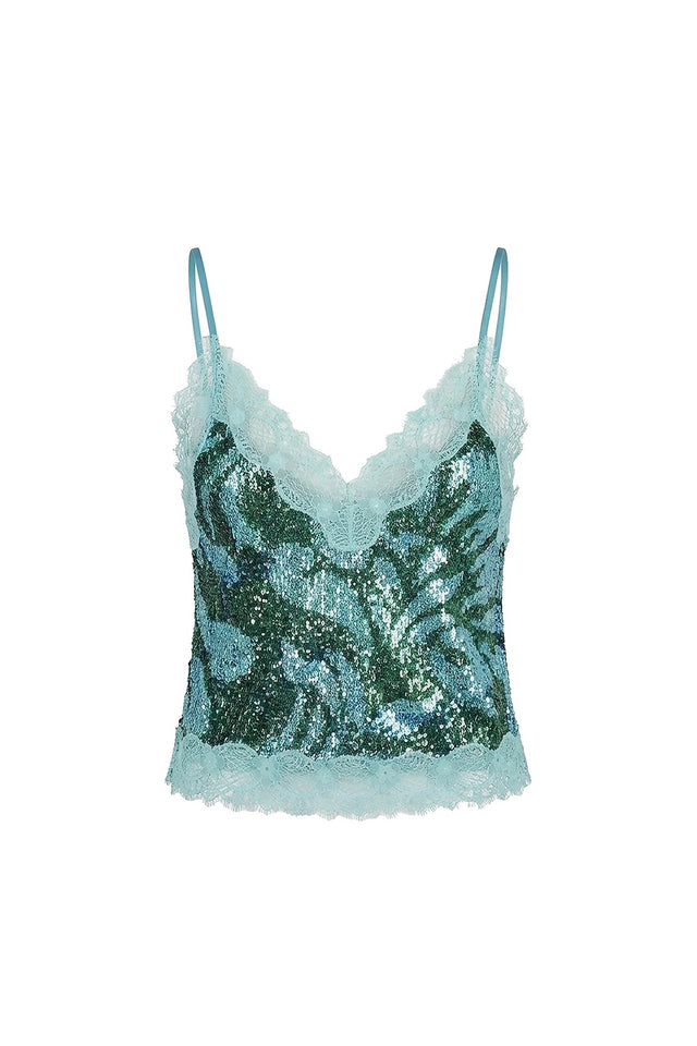 Lace Cami- Hibiscus Halo