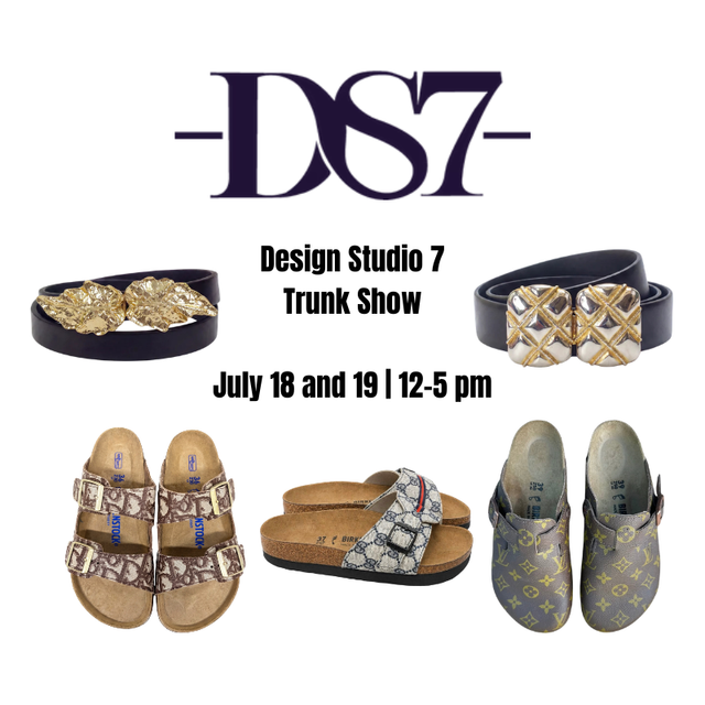 Design Studio 7 Trunk Show Upcycled Sandals and Vintage Belts