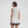 Leilani V-Neck Tank-White/Blue Nights
