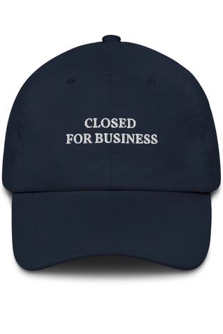 Closed For Business Hat- Navy