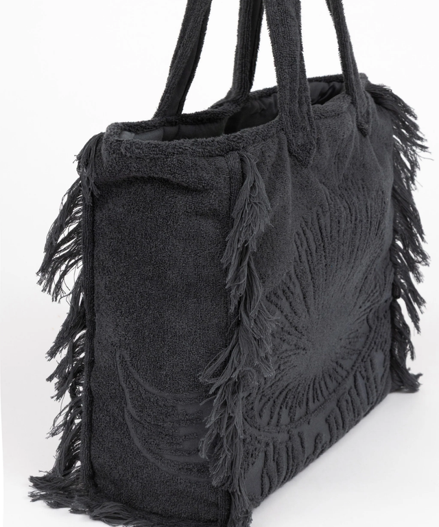 Terry Tote Beach Bag-Graphite