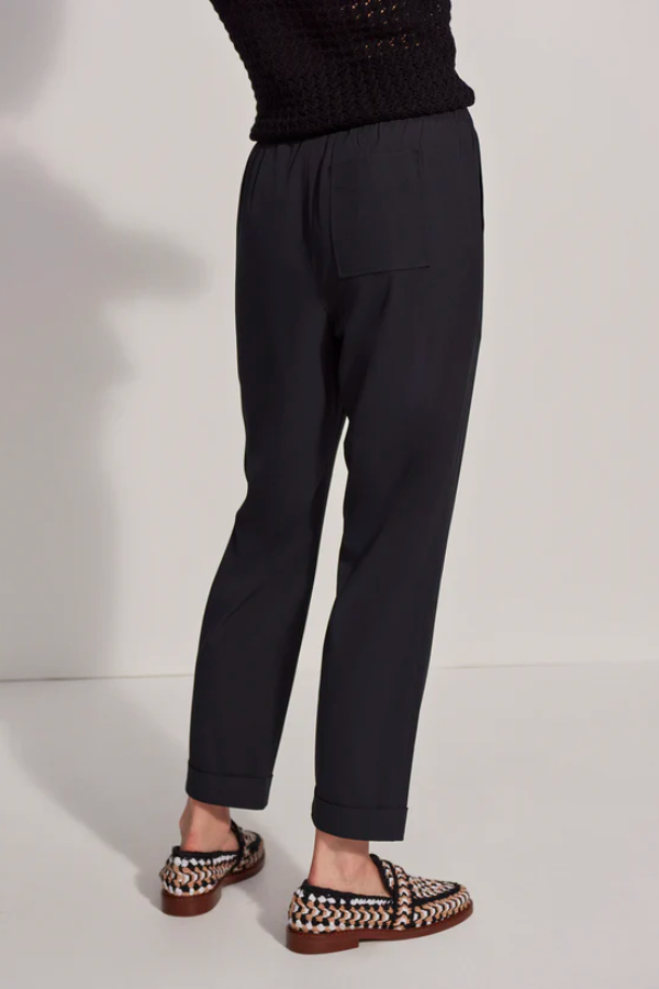 Everly Turn-Up Taper Pant 27.5''- Black