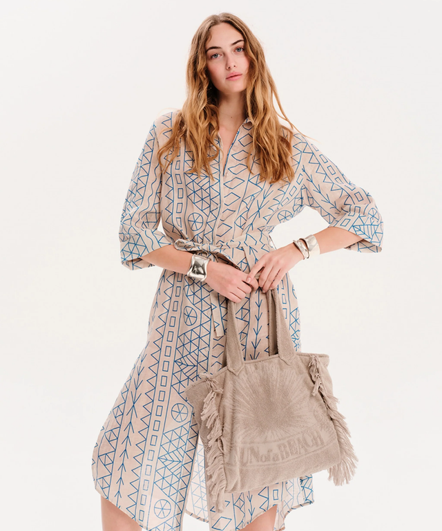 Mini Terry Tote Bag- Greige