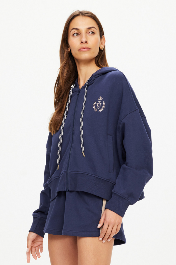 Cascade Jude Crop Hoodie - Navy