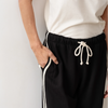 Eco-Terry Stripe Crop Pant - Jet