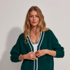 Dorset Relaxed Knit Cardigan- Forest