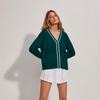 Dorset Relaxed Knit Cardigan- Forest