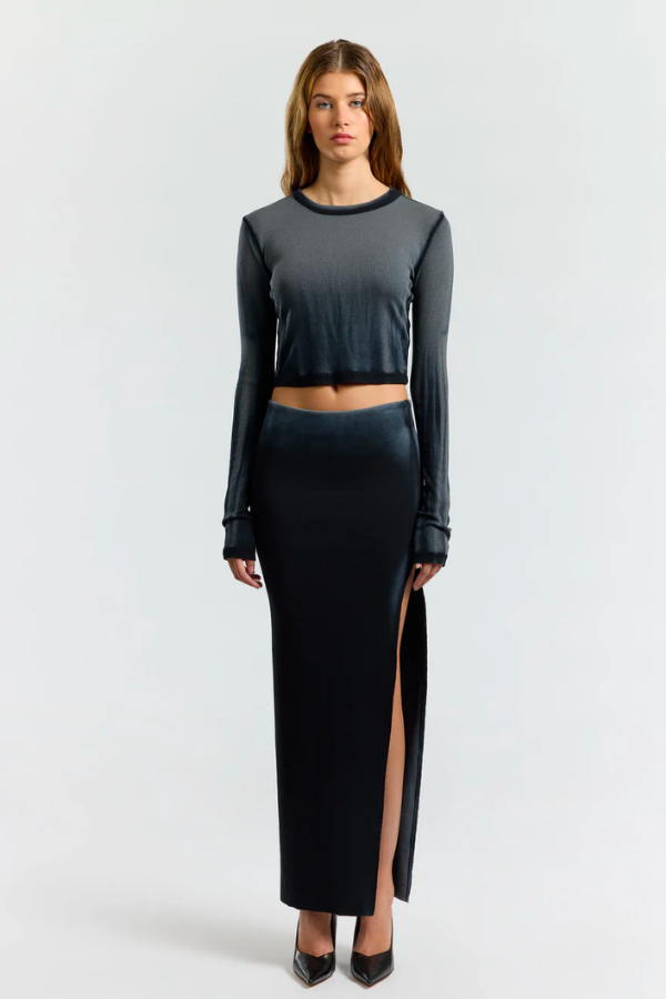 Verona Maxi Skirt- Black Cast