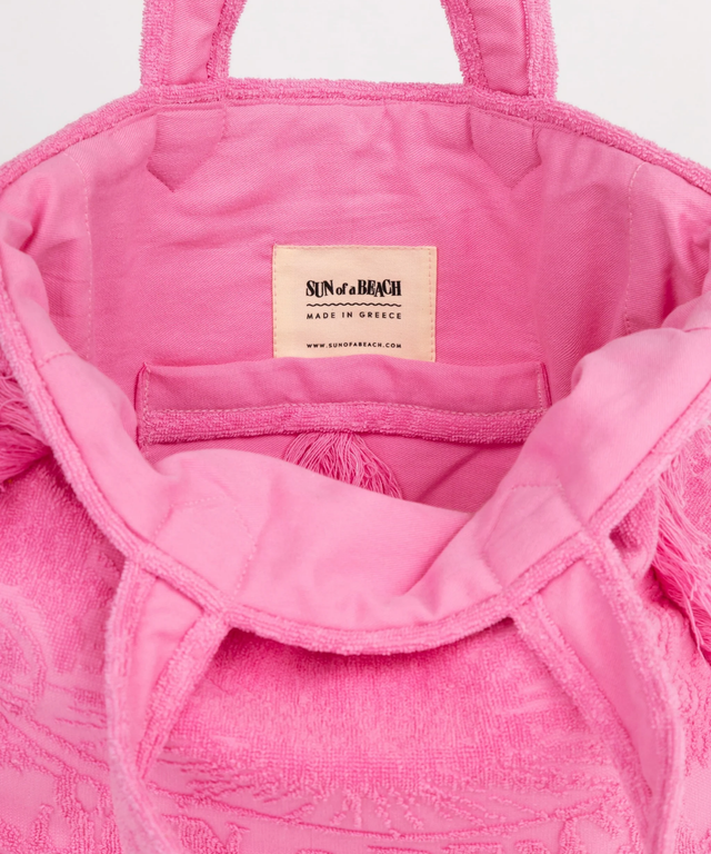 Mini Terry Tote Bag- Bubblegum