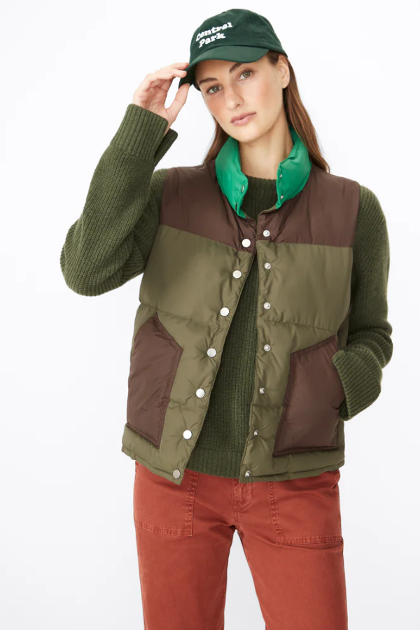 The Beckett Vest- Olive/Navy