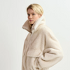 Genz Faux Fur Jacket - Ecru