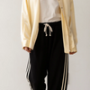 Eco-Terry Stripe Crop Pant - Jet