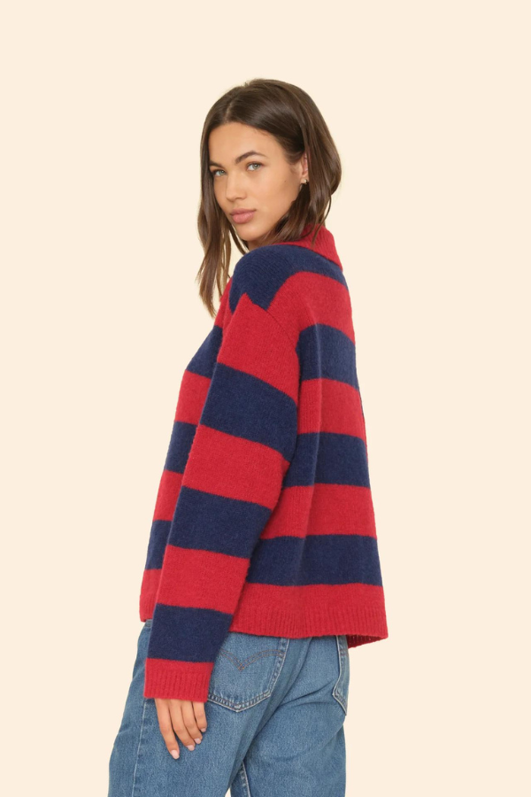 Benton Sweater - Red Blue