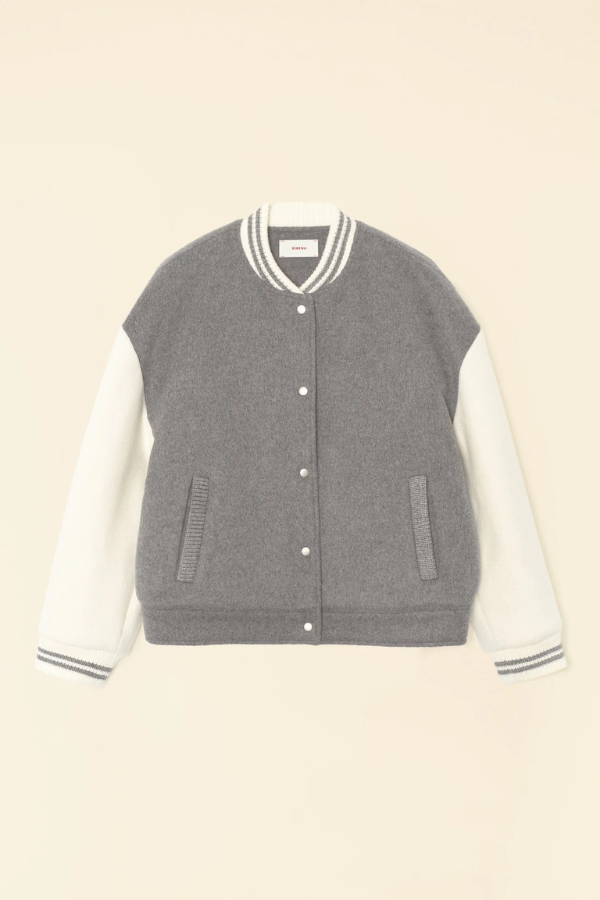 Varsity Jacket - Gravel Chalk