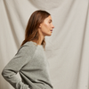 Stella Velour Shrunken Raglan - Heather Grey