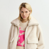 Genz Faux Fur Jacket - Ecru