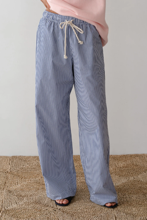 Stripe Pop Pant Navy