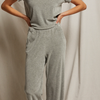 Holly Velour Sweatpant - Heather Grey