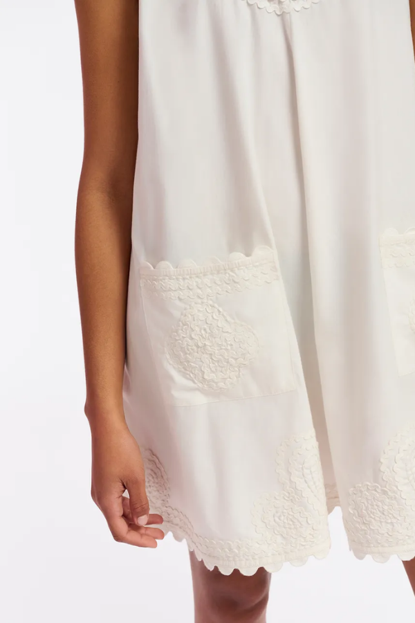 Finn Embroidered Minidress - Off White