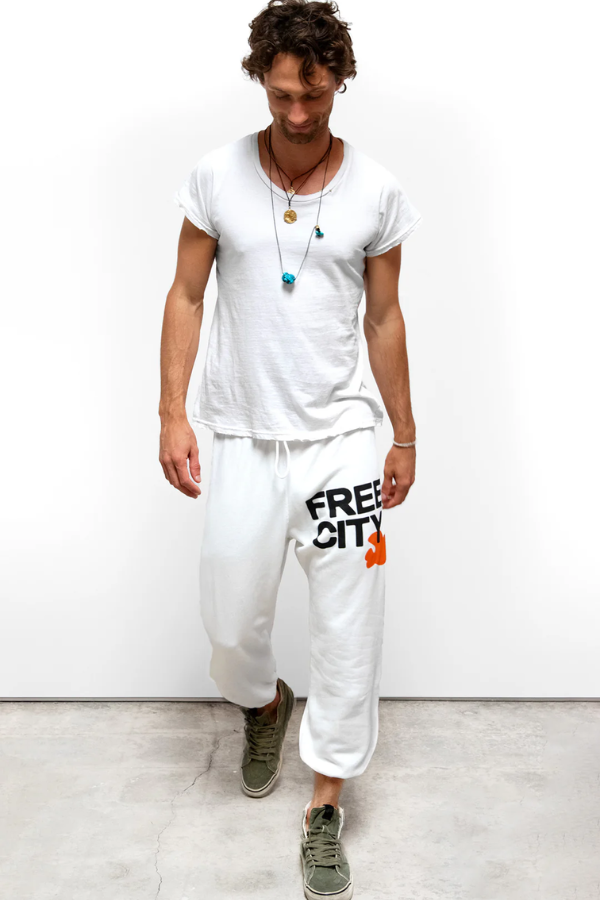 FREECITY Large Sweatpant-Chalk Orange