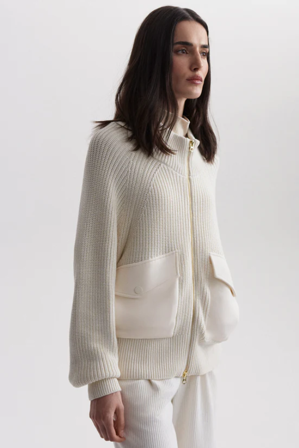 Tessa Knit Jacket - Egret