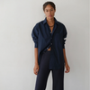 Sweater Rib Kick Flare - Navy