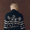 The Reversible Shepherd Cardigan-Navy and Cream