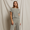 Holly Velour Sweatpant - Heather Grey