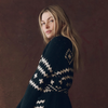 The Reversible Shepherd Cardigan-Navy and Cream