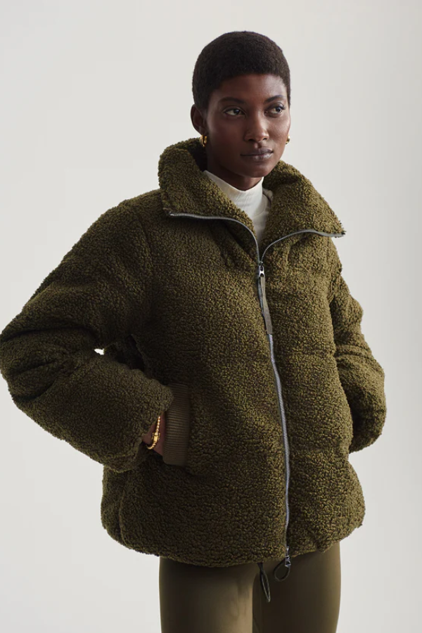 Wilkins Sherpa Puffer Jacket- Olive