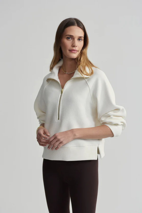 Milano Half Zip - Ivory